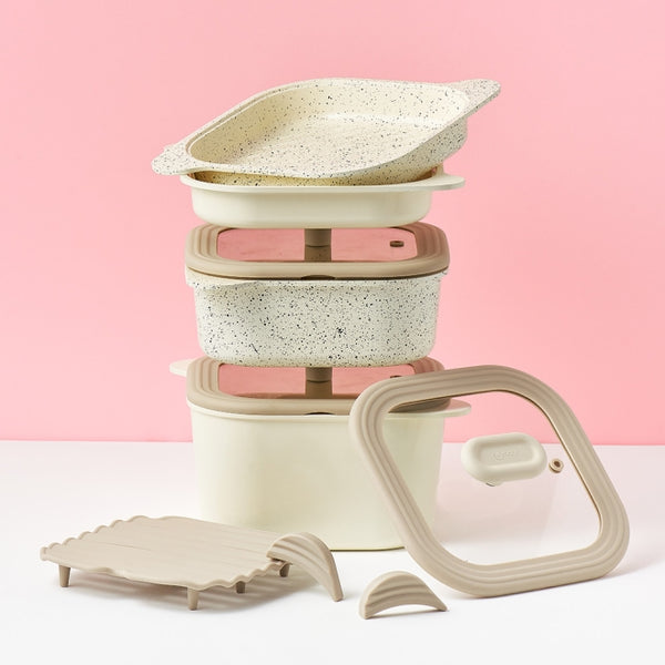 [브랜드 공동구매] 실리만 이지웨이 메탈 아이스크림 냄비 6p 세트 WTK090 | Sillymann Easyway Metal Compact multi cooker Set