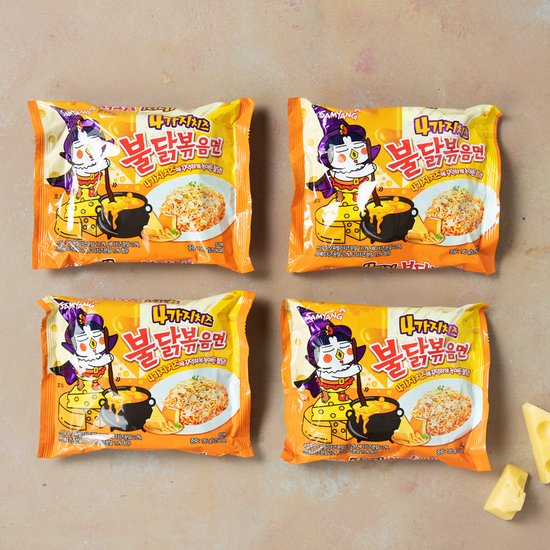 삼양 4가지 치즈 불닭볶음면 멀티팩 140g 4ea 4 Cheese Flavours Buldak Ramyun