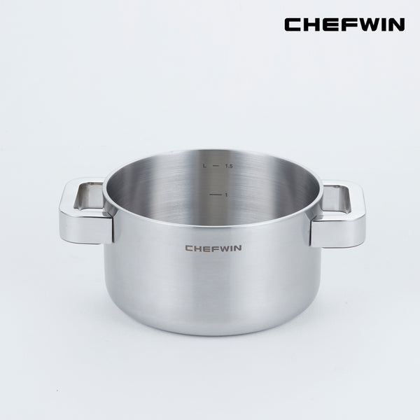 [브랜드 공동구매] 쉐프윈 316 통5중 양수 냄비 16,20,24cm 택1 찌개 국 냄비 (연마제 클리너 증정)