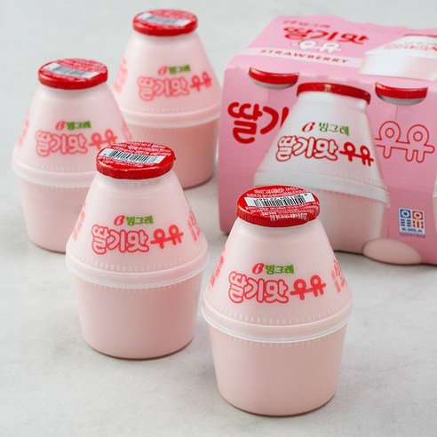 [항공직송] 빙그레 딸기맛우유 240ml | Strawberry Flavored Milk