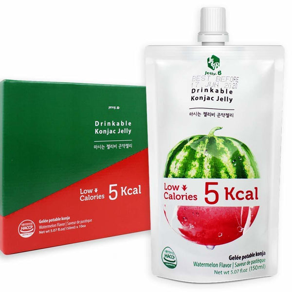 Jelly.B 마시는 젤리비 곤약젤리(수박) 150ml*10pkts | Drinkable Konjac Jelly(Watermelon)