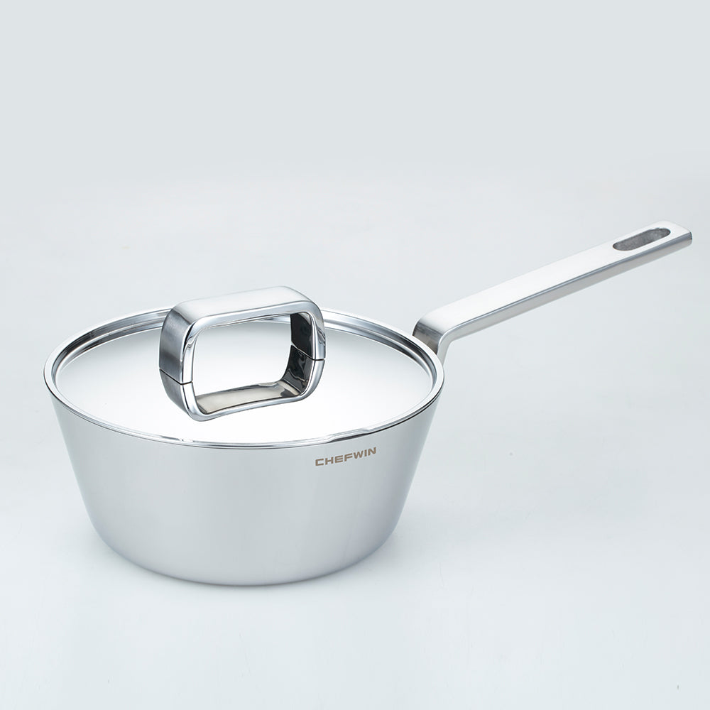 [브랜드 공동구매] 쉐프윈 316 통5중 코니칼웍 냄비 18,22cm 택1 볶음팬 궁중팬 (연마제 클리너 증정)