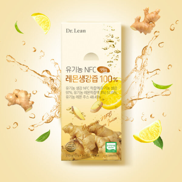 닥터린 유기농 NFC 레몬생강즙 100% 20g 14포 | Organic Lemon ginger 100% NFC