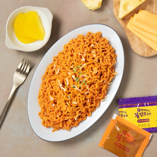 삼양 4가지 치즈 불닭볶음면 멀티팩 140g 4ea 4 Cheese Flavours Buldak Ramyun