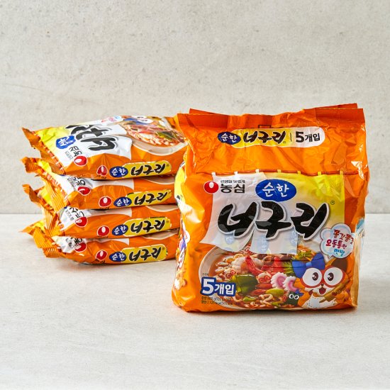 농심 순한 너구리 멀티팩 (120g*5ea) | Neoguri Mild Ramen(Udon Type Noodle)