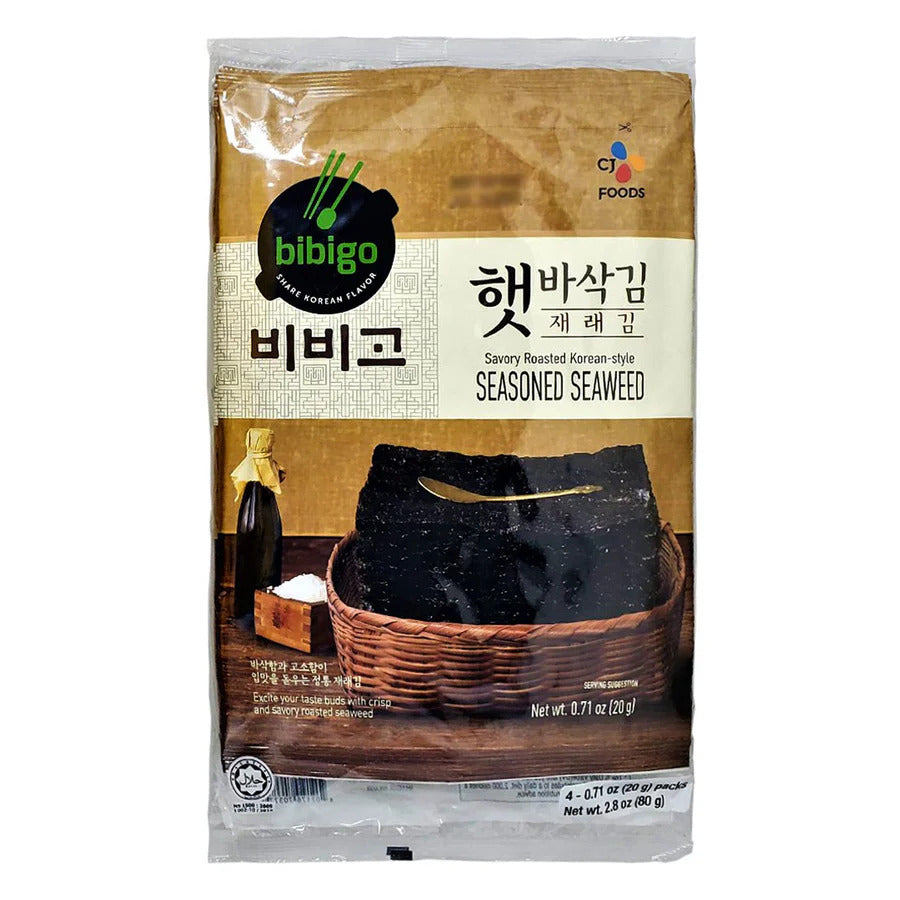 CJ 비비고 햇바삭김 재래김 전장 80g (2g*4Packs) | Seasoned Seaweed - sarangmartsg