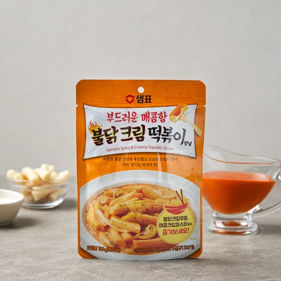 샘표 불닭크림 떡볶이 양념 120g 2인분 | Spicy & Creamy Topokki Sauce