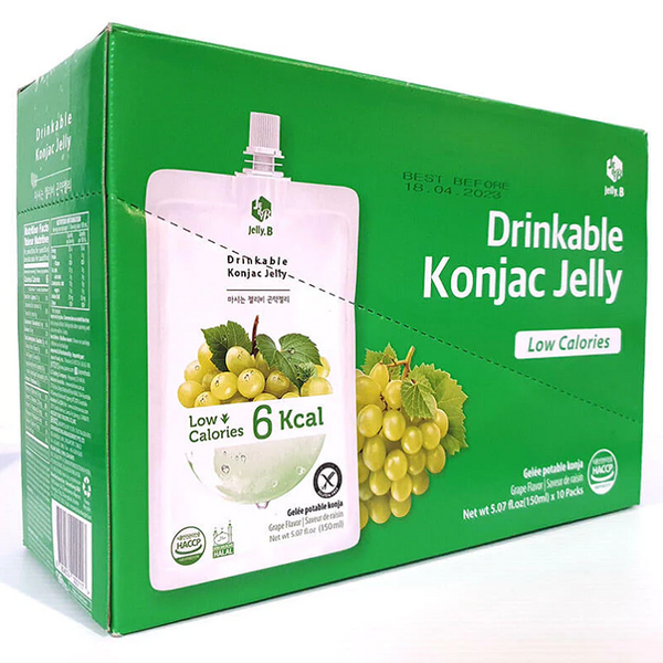 Jelly.B 마시는 젤리비 곤약젤리(청포도) 150ml*10pkts | Drinkable Konjac Jelly(Green Grape)