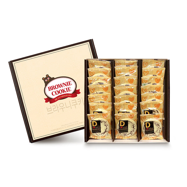 [🎁추석 선물세트 선예약할인] 화과방 브라우니 쿠키세트 20g*21ea (쇼핑백포함) | Brownie Cookie Gift Set