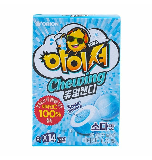 오리온 아이셔 츄잉캔디 소다맛 42g | Super Sour Chewing Soda Candy - sarangmartsg