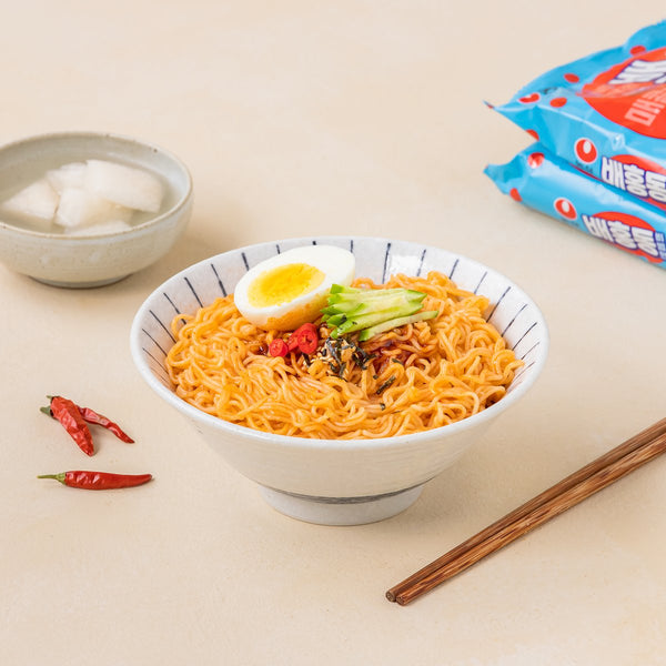 농심 배홍동 비빔면 멀티팩 (137g*4ea) | Baehongdong Bibimmyeon(Korean Spicy Dry Noodle) - sarangmartsg
