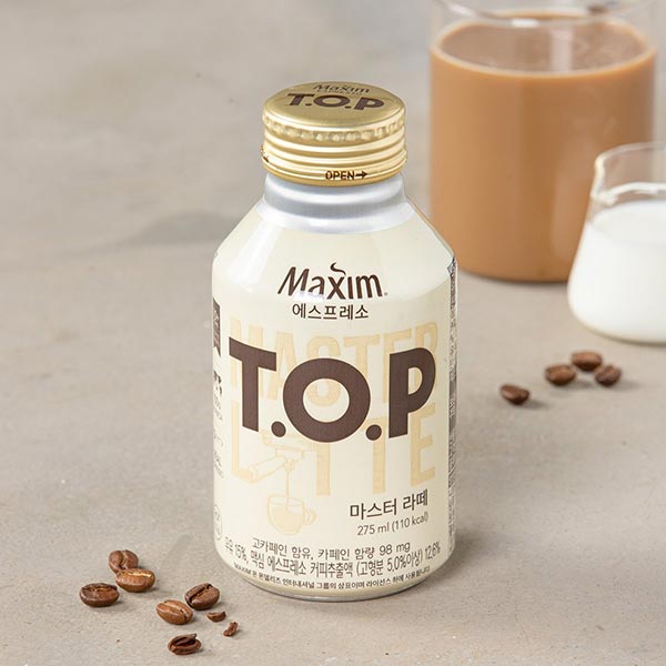 동서 맥심 T.O.P 티오피 마스터 라떼 275ml | Maxim T.O.P Can Coffee(Master Latte)