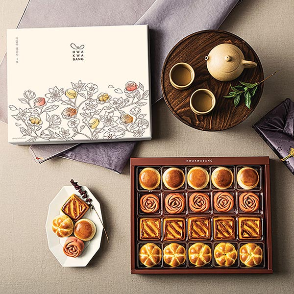 [선물세트] 화과방 더담아 생과자 1호 20ea (쇼핑백포함) | Korean Traditional Confectionery(Cookies) Gift Set