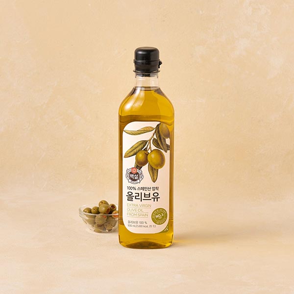 CJ 백설 압착 올리브유 900ml | Extra Virgin Olive Oil