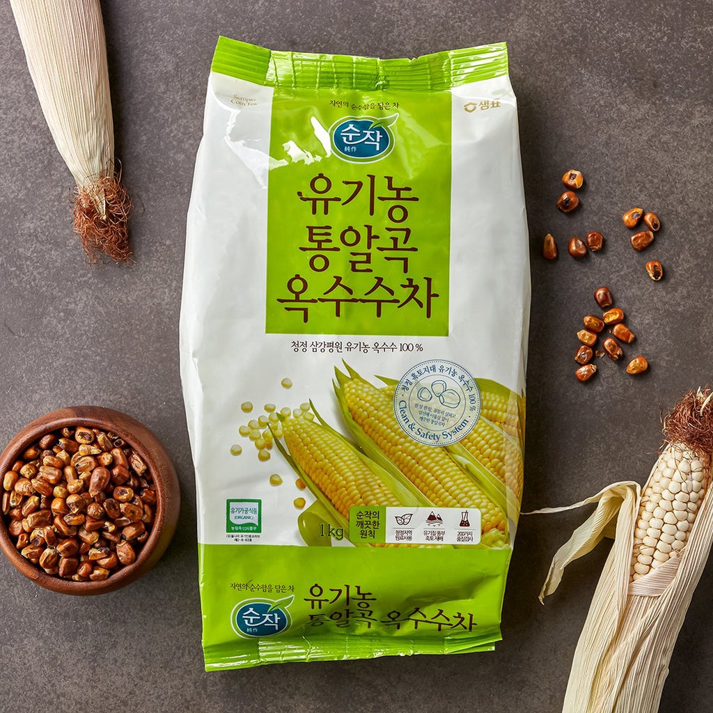 샘표 유기농 통알곡 옥수수차 500g | Organic Corn Tea(Roasted Grains)