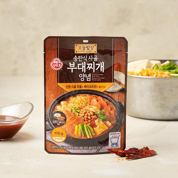 오뚜기 오늘밥상 송탄식 사골부대찌개 양념 110g | Spicy Sausage Pot Stew Sauce with Beef Bone Stock