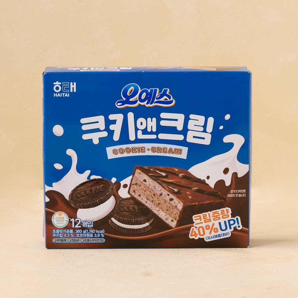 해태 오예스 쿠키앤크림 360g(12Packs) | Oh Yes! Chocolate Coasted Cake(Cookie&Cream) - sarangmartsg