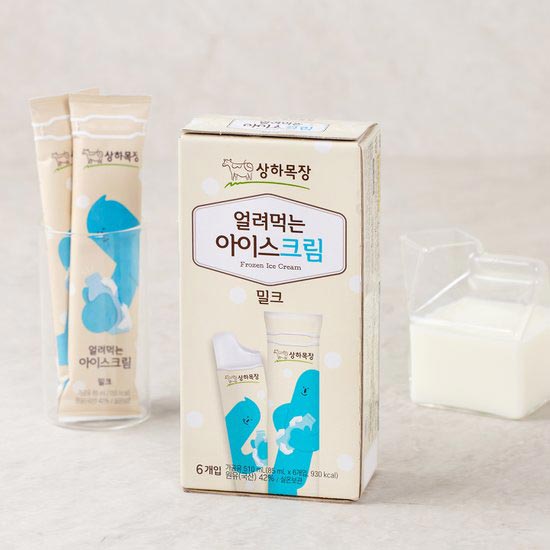 상하목장 얼려먹는 아이스크림 밀크 85g*6ea | Freezable Milk Ice Cream