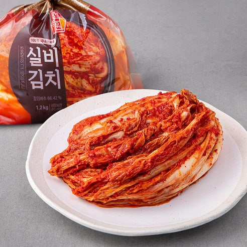 선농원 100% 국내산 배추 실비김치 1.2kg | Cabbage Kimchi(Spicy)