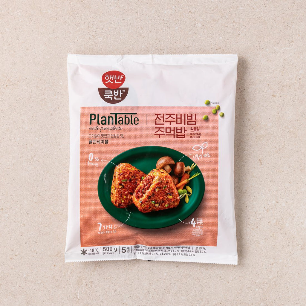 CJ 플랜테이블 식물성 전주비빔주먹밥 500g(5ea) | Plant-Based Jeonju Bibimbap Rice Ball