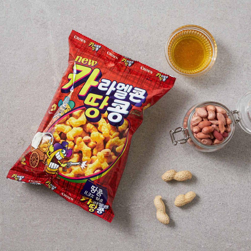 크라운 카라멜콘땅콩 72g | Caramel Corn and Peanut - sarangmartsg