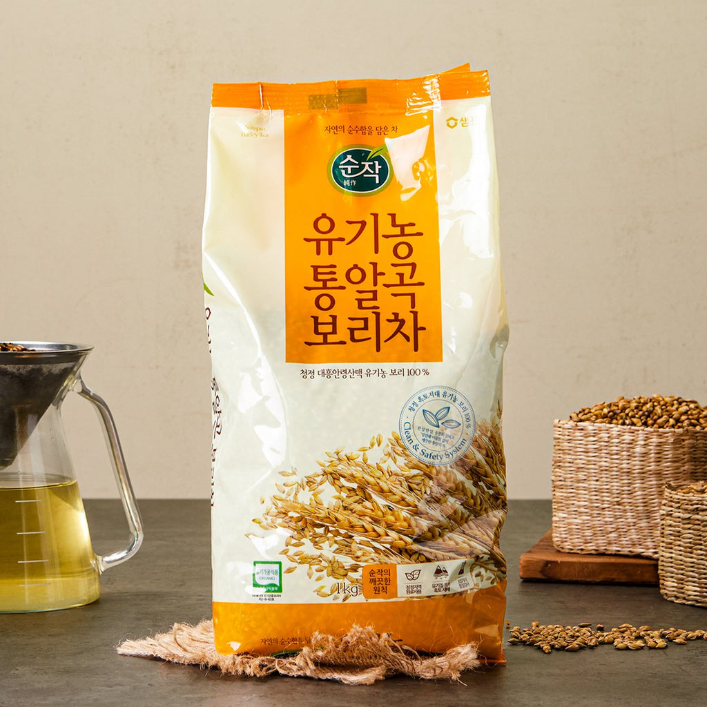 샘표 유기농 통알곡 보리차 500g | Organic Barley Tea(Roasted Grains) - sarangmartsg