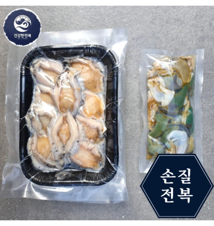 건강한 전복 손질한 깐깐전복 중 300g(10미) | Korean Wando Frozen Abalone - sarangmartsg
